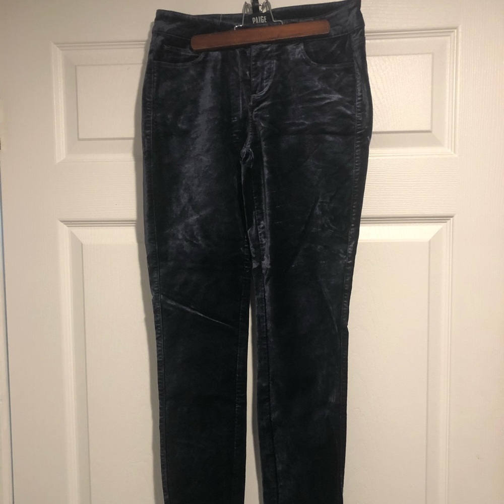 Paige blue velvet jeans
